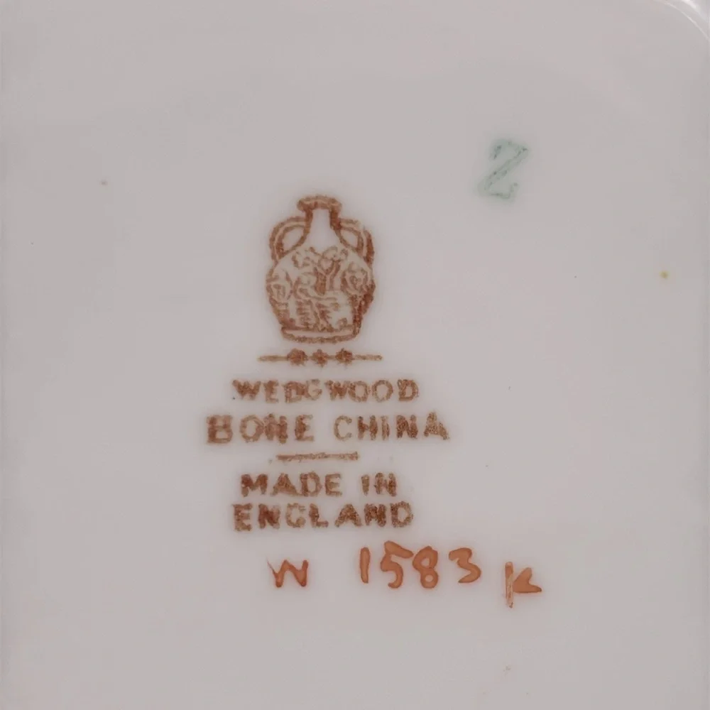 Wedgwood Bone China Flat Cup & Saucer Pattern WH 1583